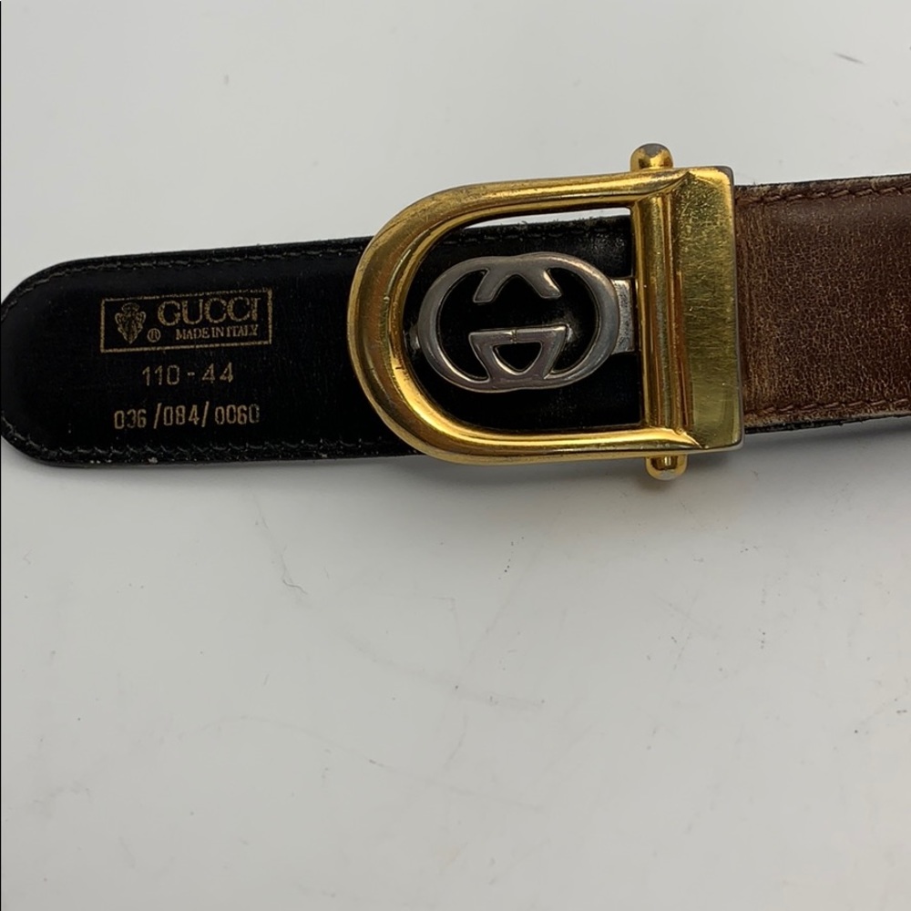 Vintage Gucci Reversible Belt with 2-tone Buckle